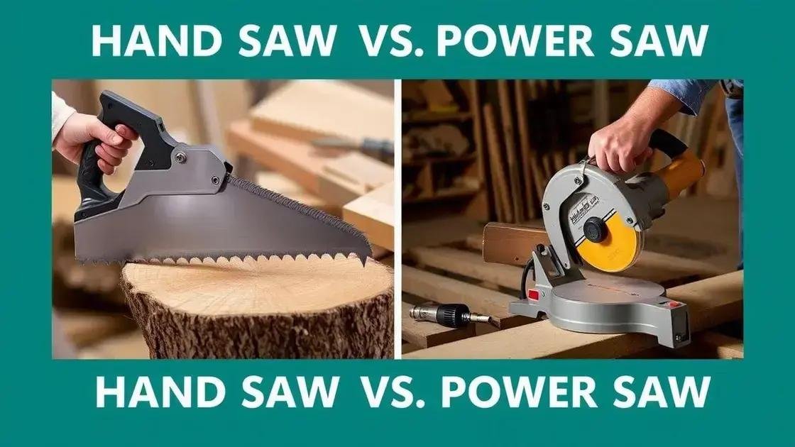 Hand saw vs. power saw: which one to pick?