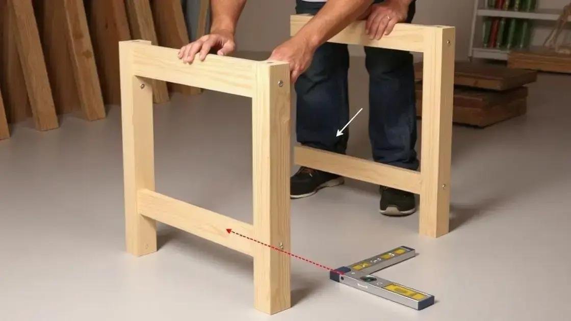 Assembling the bench frame