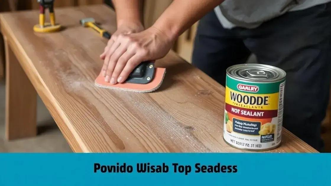 Finishing touches: sanding and sealing