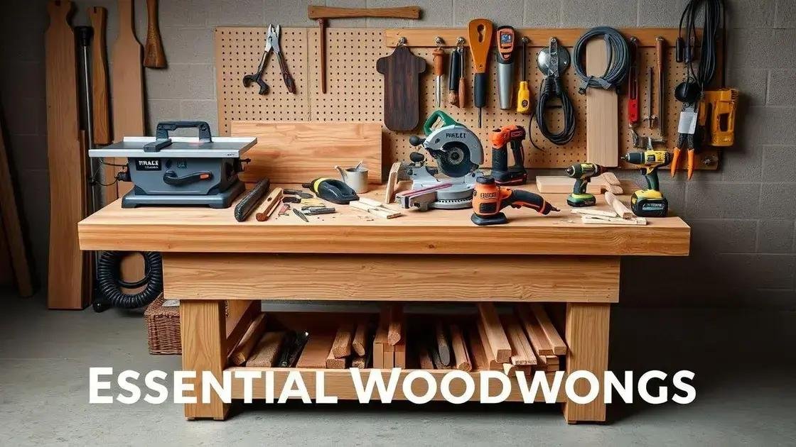 Essential tools for woodworking