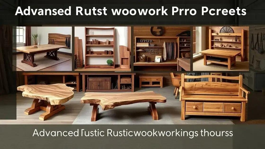 Advanced rustic woodworking ideas