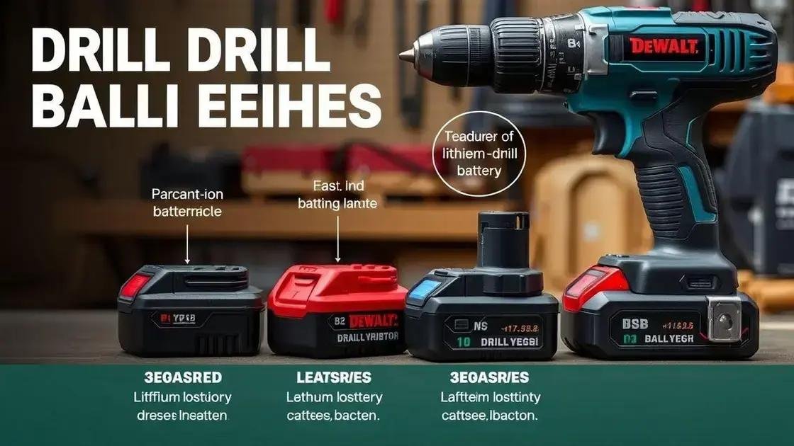 Choosing the right drill battery Choosing the right drill battery