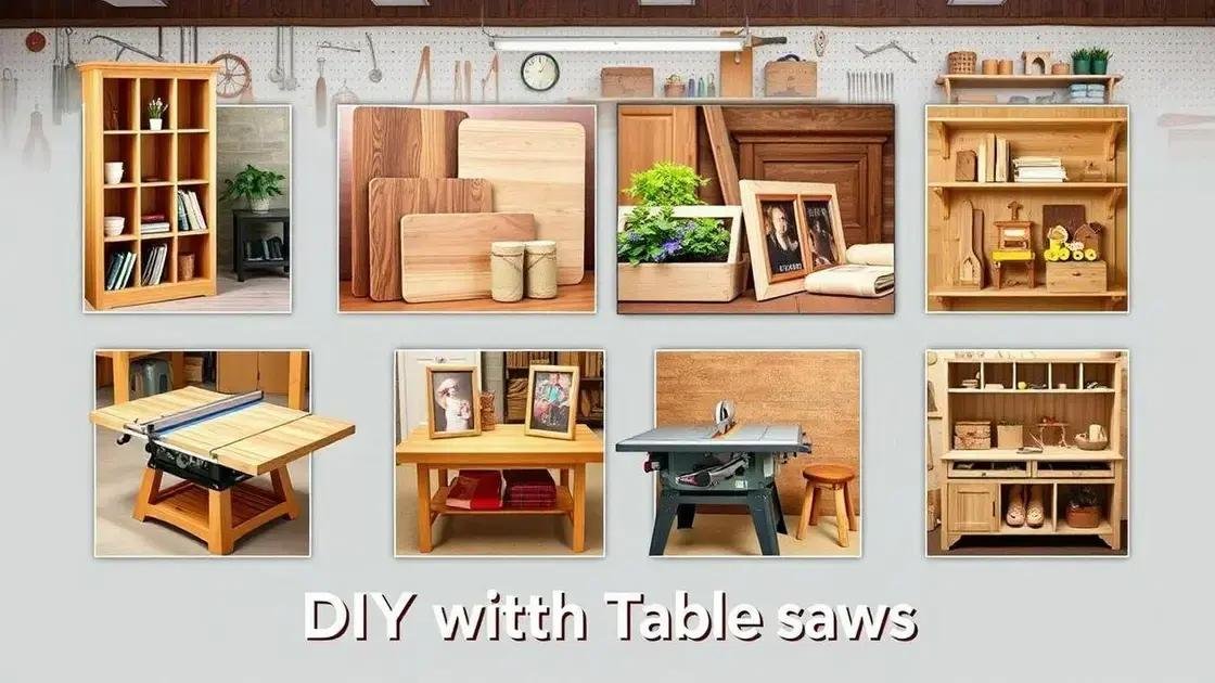 DIY project ideas with table saws