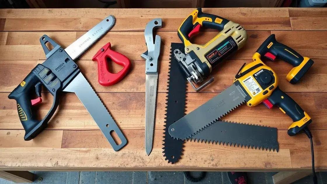 How to choose the right saw for wood projects: a guide for DIYers