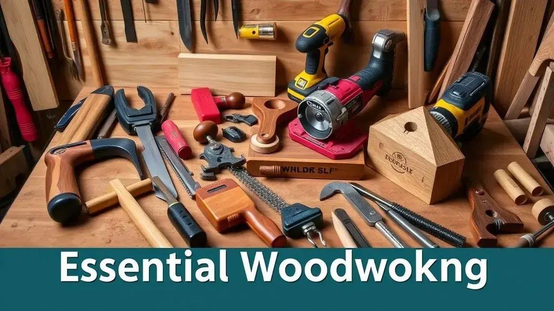 Essential tools for woodworking