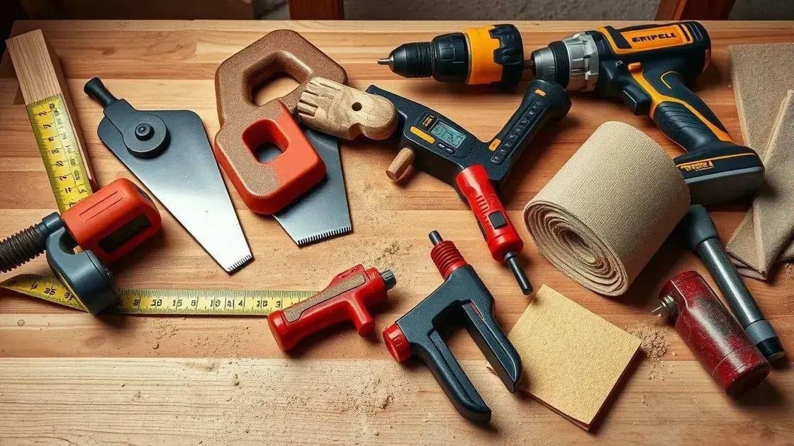 Essential tools for woodworking projects