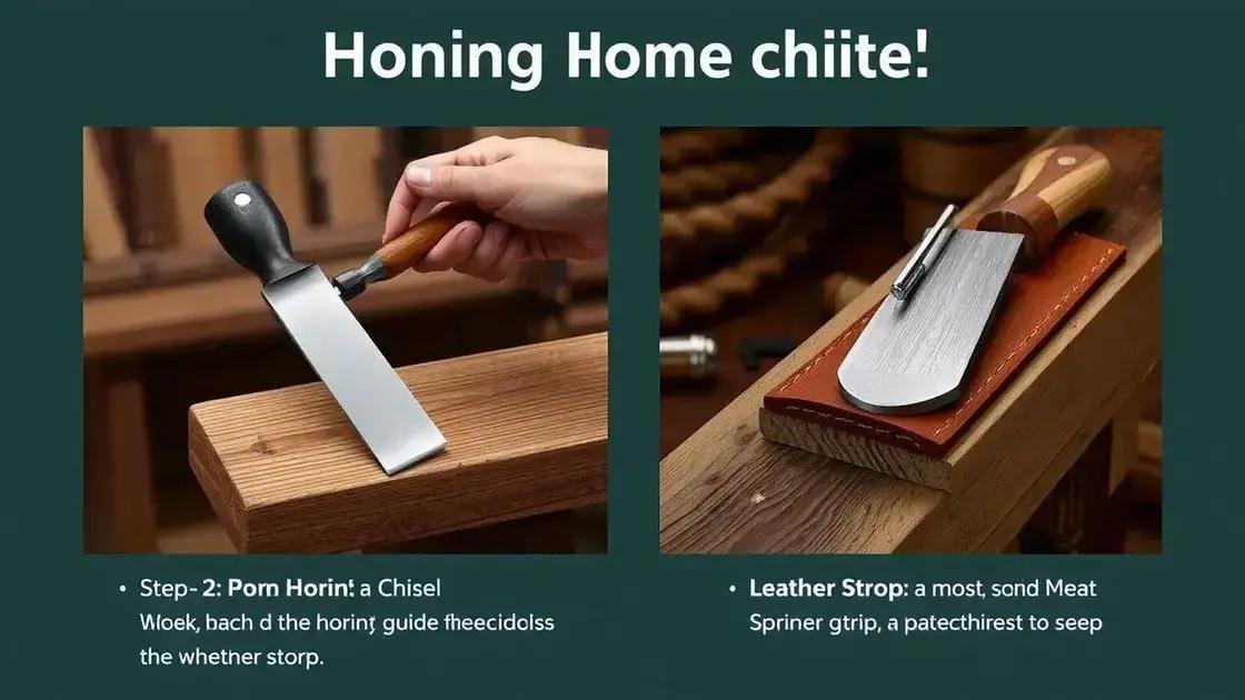 Step-by-step guide to honing chisels