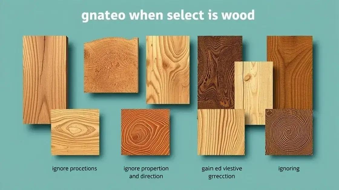 Common mistakes when selecting wood